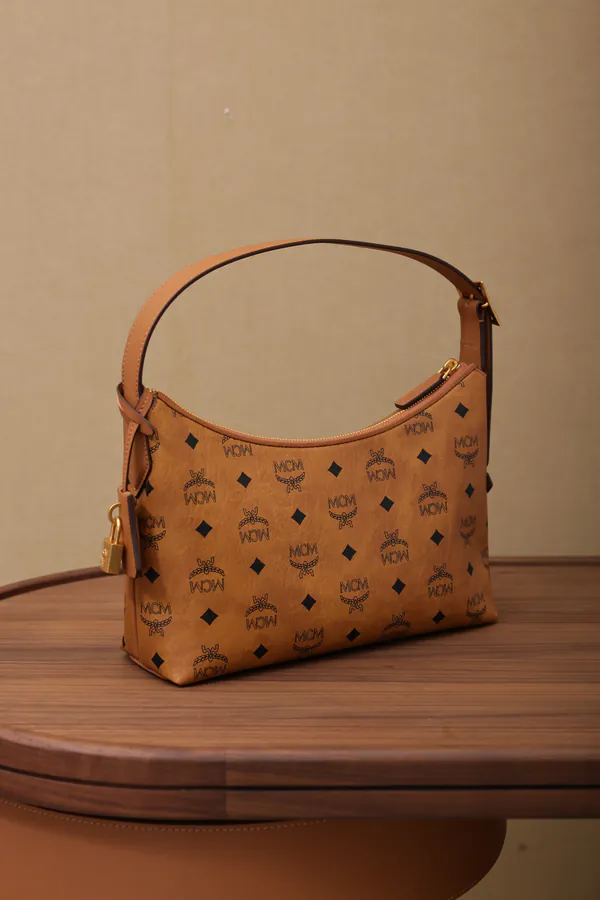 MCM Aren Hobo Cognac Color, Small Size