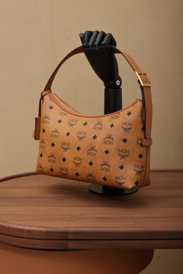 MCM Aren Hobo Cognac Color, Small Size