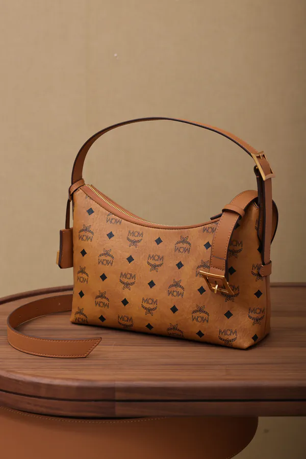 MCM Aren Hobo Cognac Color, Small Size