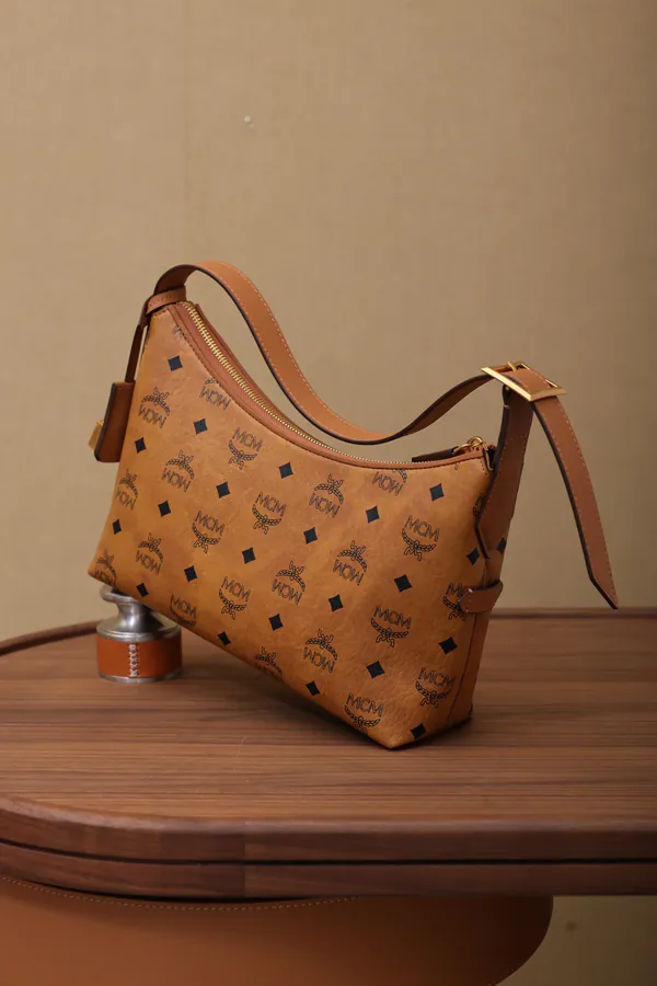 MCM Aren Hobo Cognac Color, Small Size