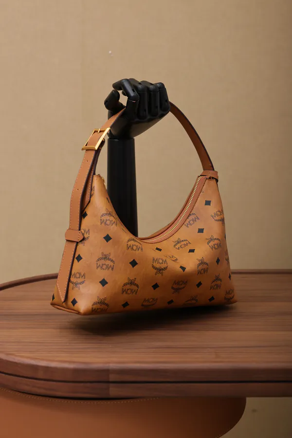 MCM Aren Hobo Cognac Color, Small Size