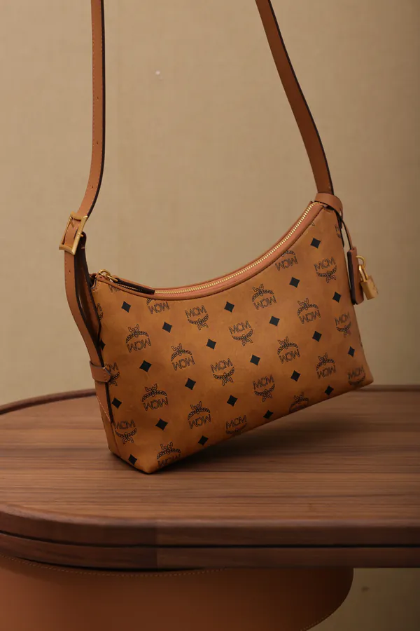 MCM Aren Hobo Cognac Color, Small Size