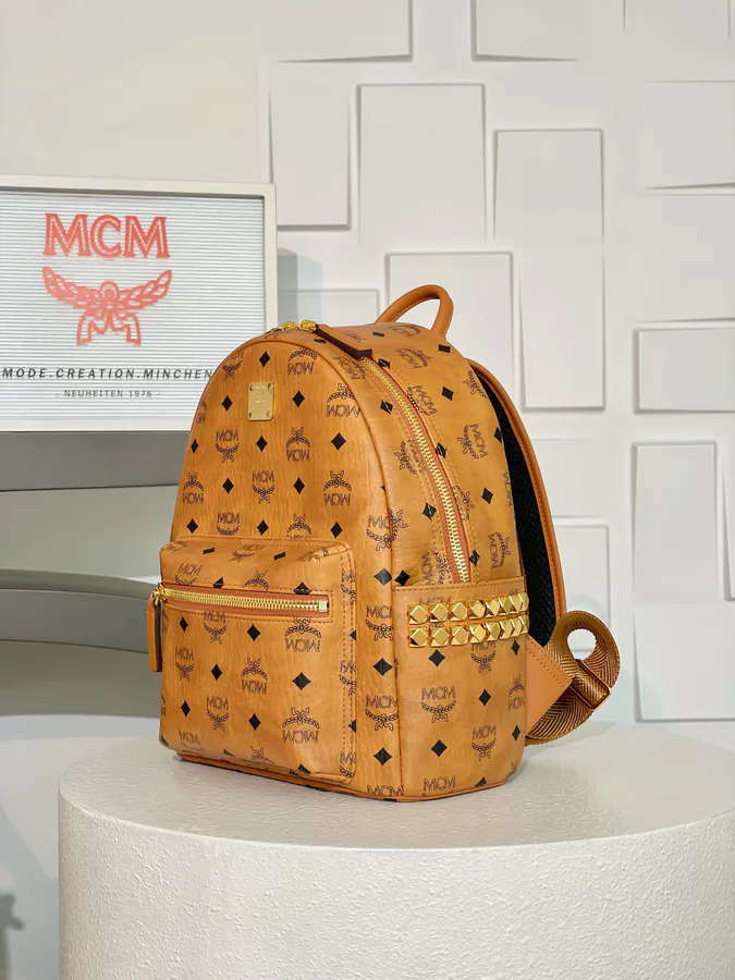 MCMM Star Visetos Upgraded Backpack Cognac