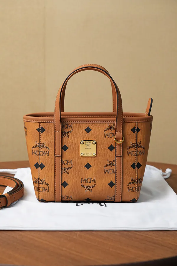 MCM Toni Visetos X Mini Bucket Bag
