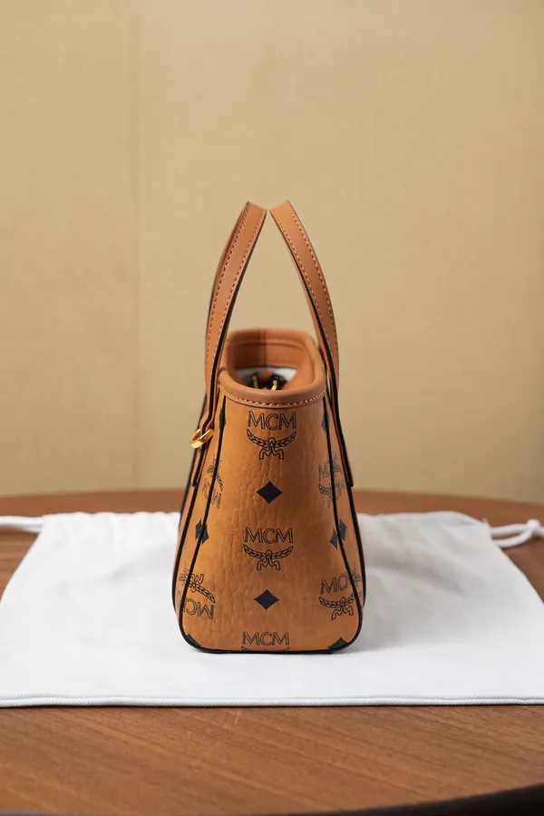 MCM Toni Visetos X Mini Bucket Bag