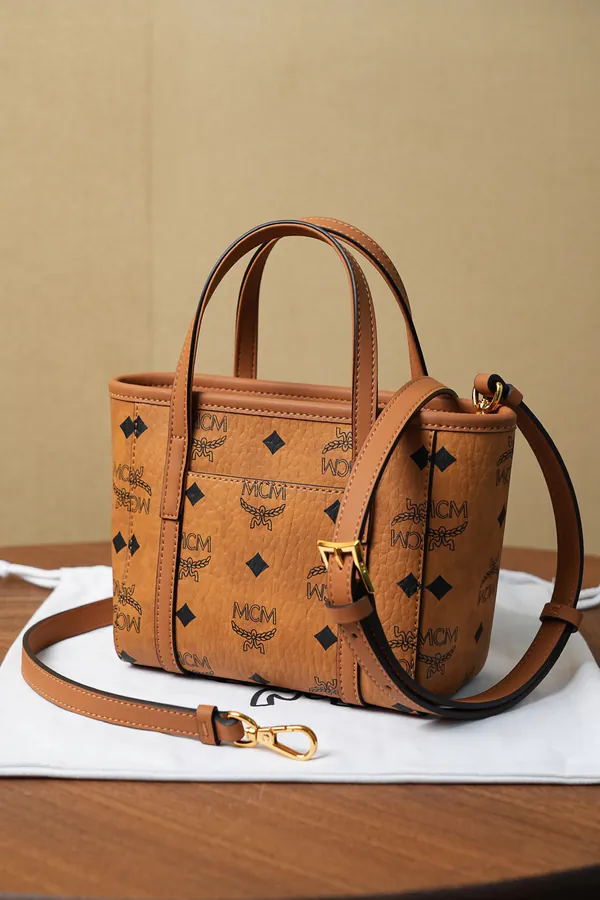 MCM Toni Visetos X Mini Bucket Bag
