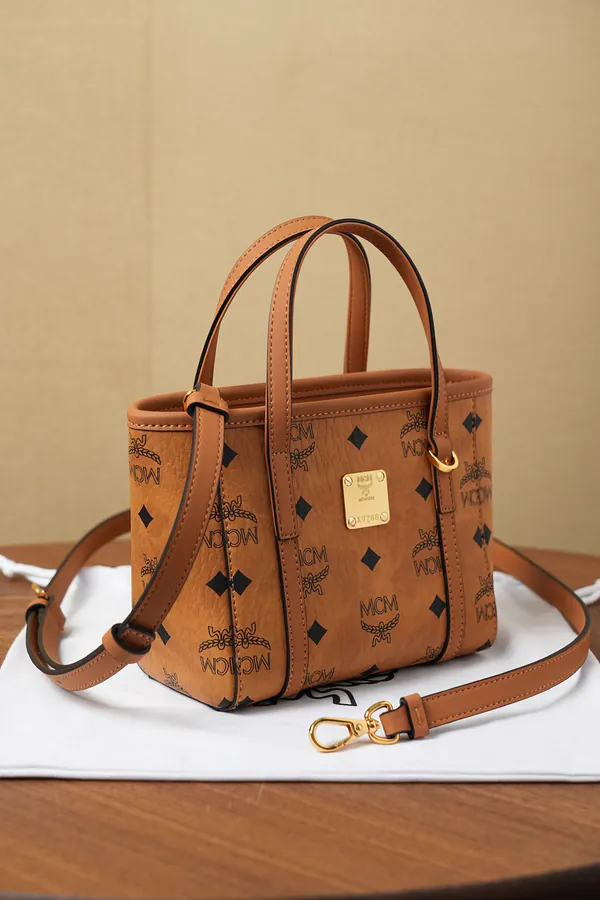 MCM Toni Visetos X Mini Bucket Bag