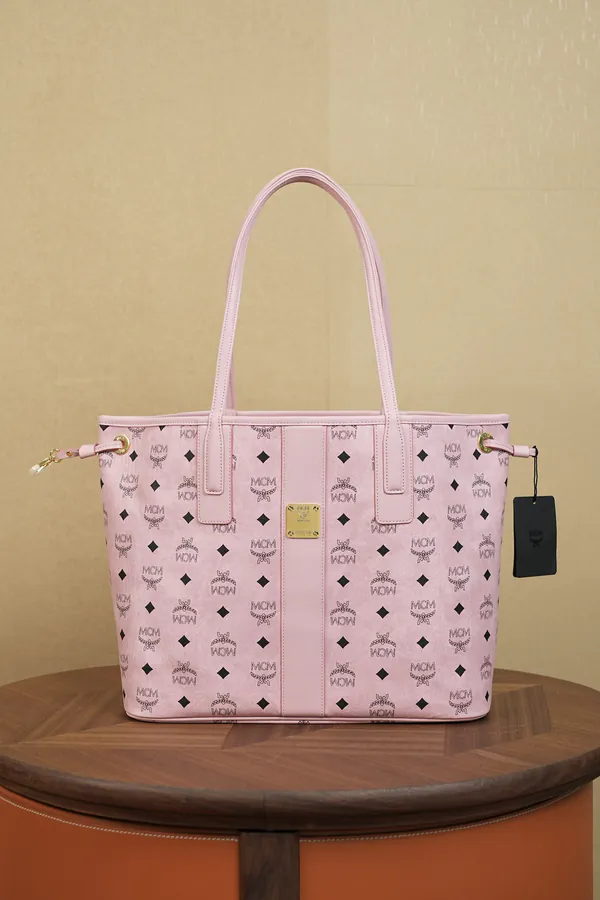 MCM Liz Visitor Tote Soft Pink