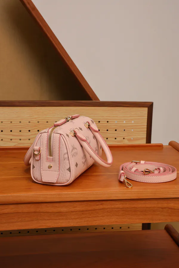 MCM Ella Boston Bag Powder Pink