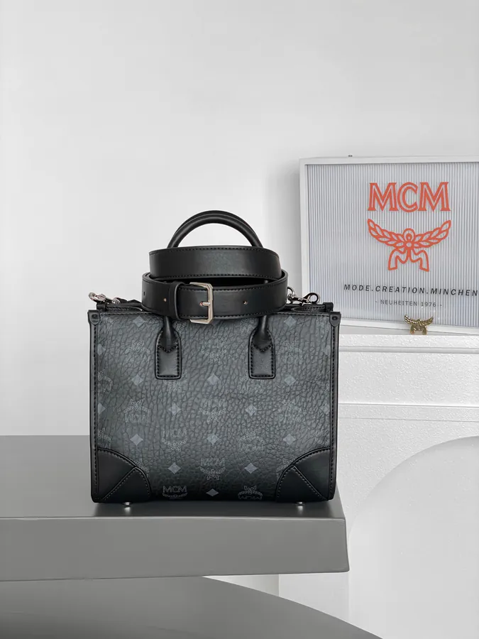 MCM München Visetos Mini Tote Bag
