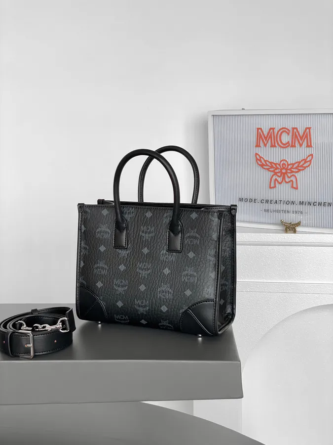 MCM München Visetos Mini Tote Bag