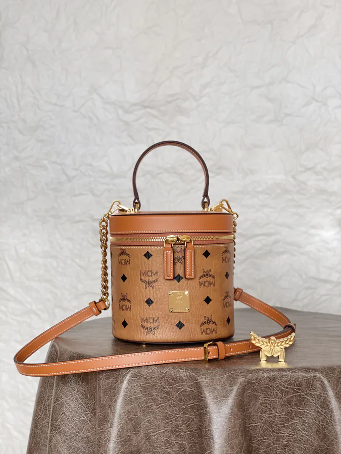 MCM Aren Visetos Bucket Bag