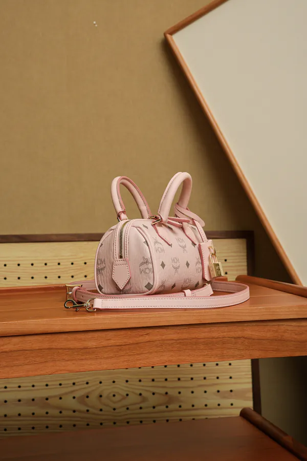 MCM Ella Visetos Mini Boston Tote