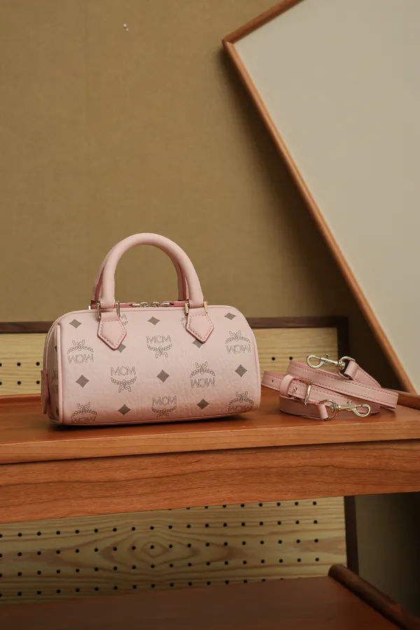 MCM Ella Visetos Mini Boston Tote
