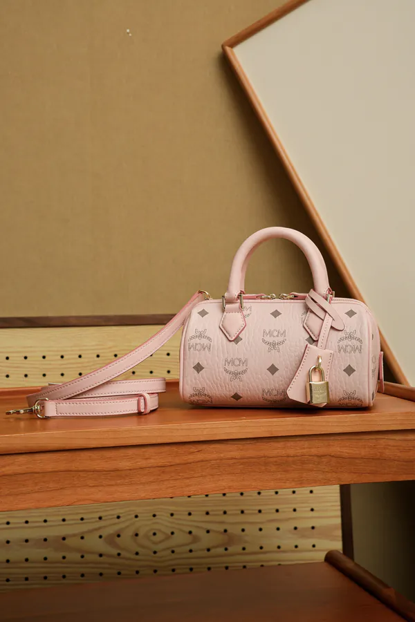 MCM Ella Visetos Mini Boston Tote