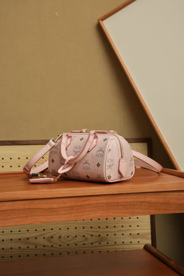 MCM Ella Visetos Mini Boston Tote