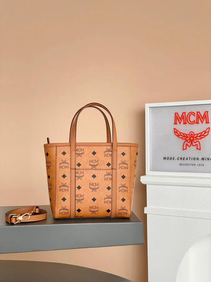 MCM Arent Visetos Mini Classic Cognac Color