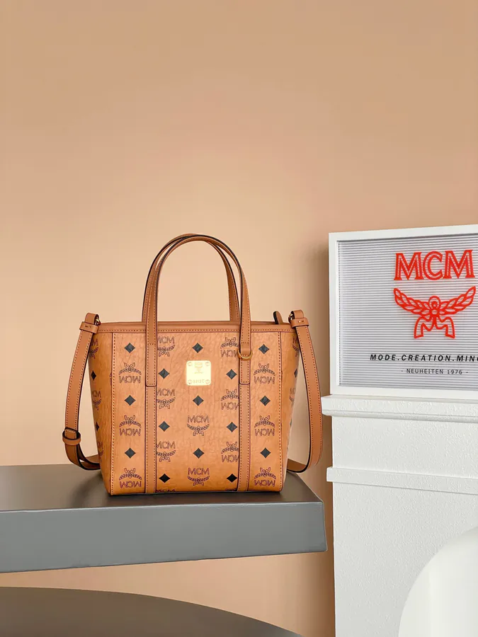 MCM Arent Visetos Mini Classic Cognac Color