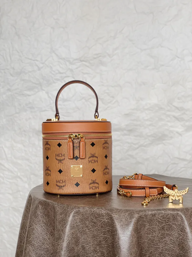 MCM Aren Visetos Bucket Bag