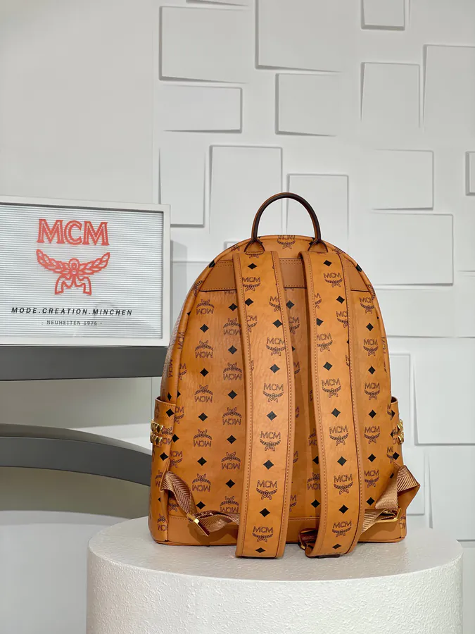 MCM Starke Visitos Cognac Color, Medium Size Backpack