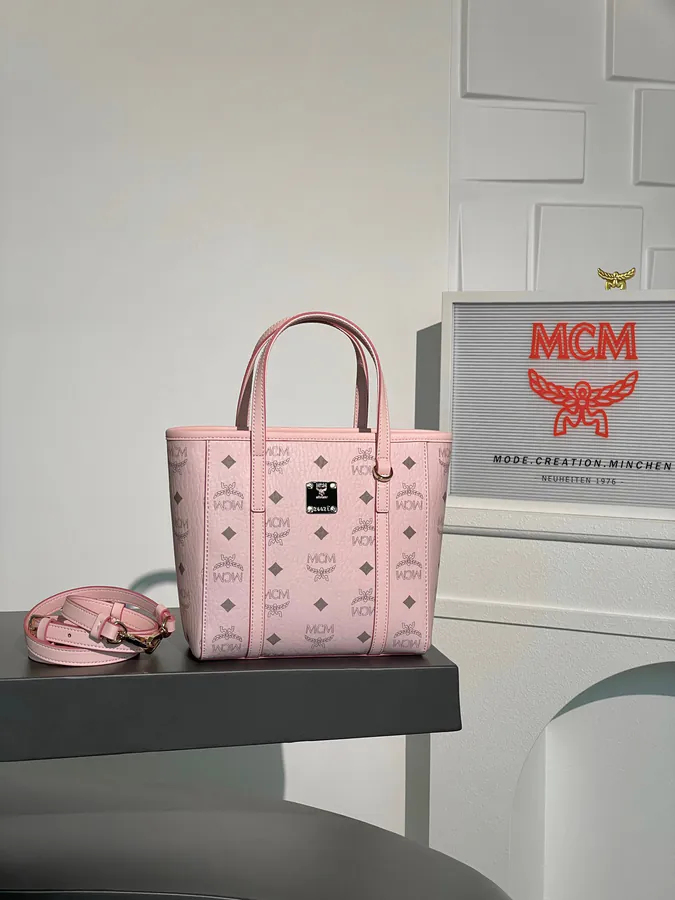 MCM Arenal Visetos Mini Shopping Bag