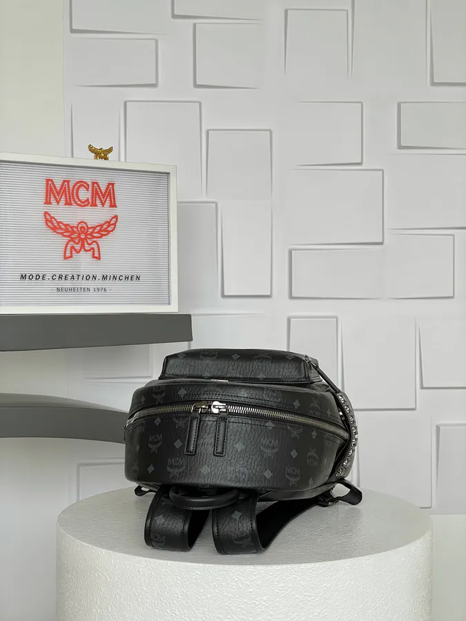 MCM Star Visetos Duffel Bag Black