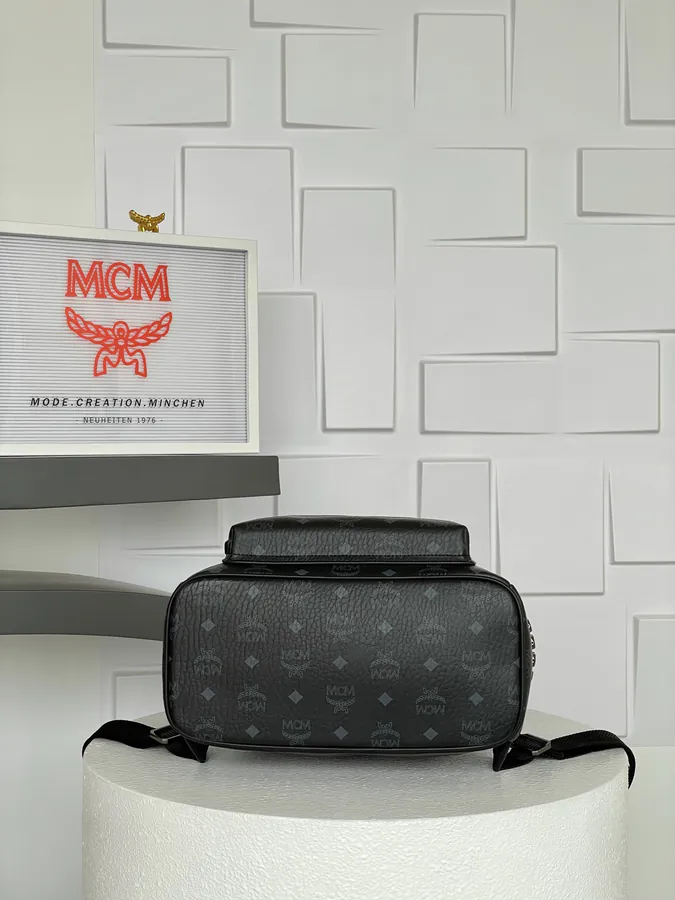 MCM Star Visetos Duffel Bag Black