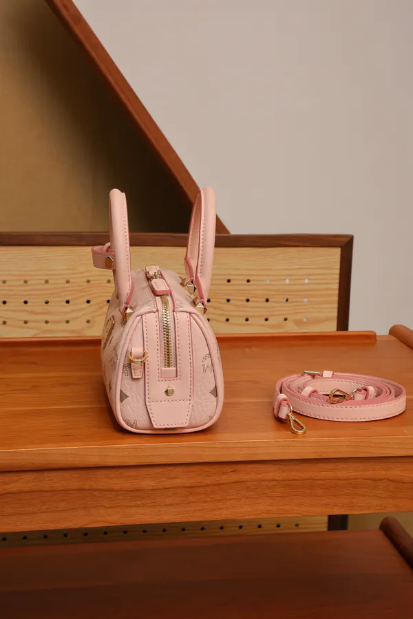 MCM Ella Visetto Mini Boston Bag