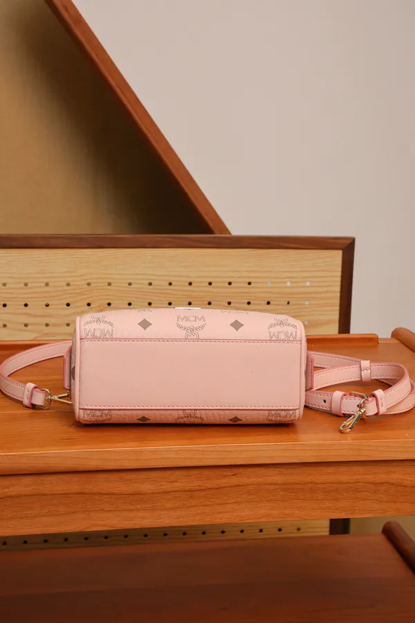 MCM Ella Visetto Mini Boston Bag