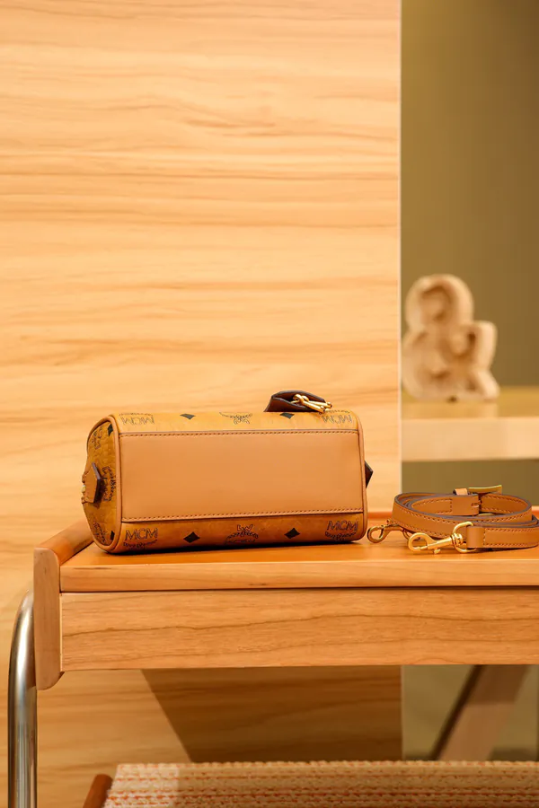 MCM Ella Visitos Mini Boston Bag