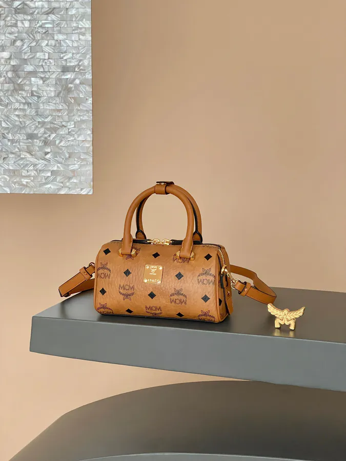 MCM Aren Essential Mini Boston Bag
