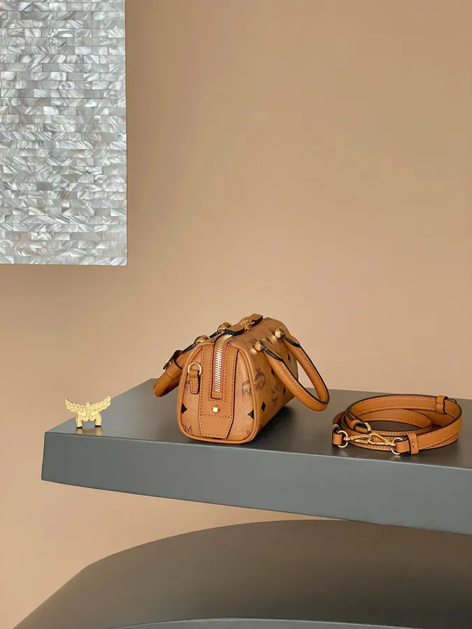 MCM Aren Essential Mini Boston Bag