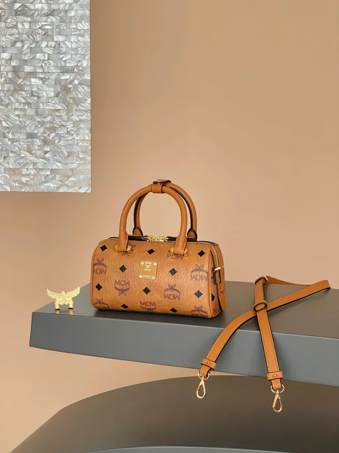 MCM Aren Essential Mini Boston Bag