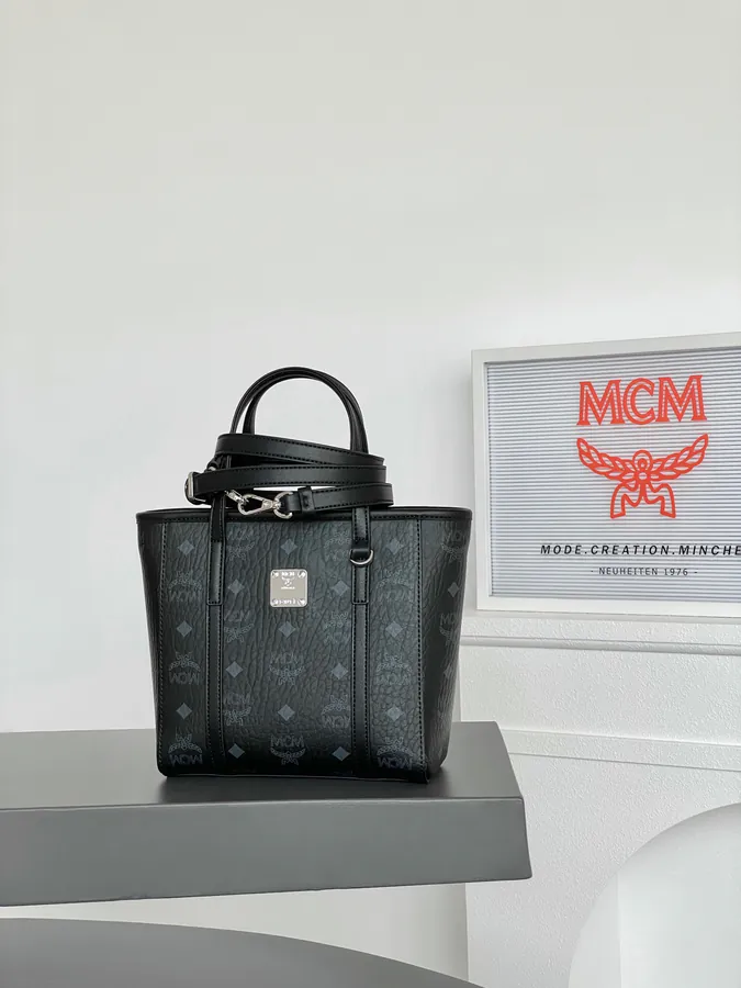 MCM Arent Visetos Mini Classic Black Bucket Bag