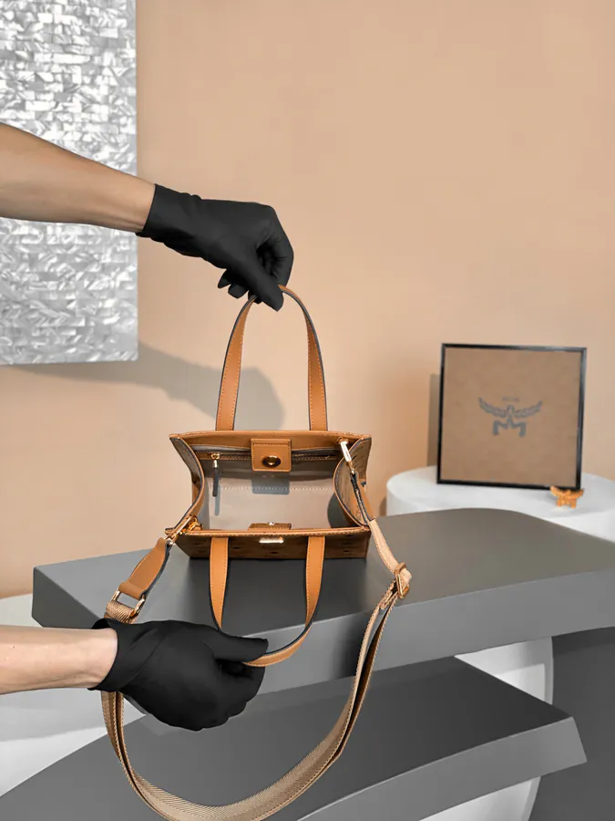 MCM Klassik Visetos Mini Handbag