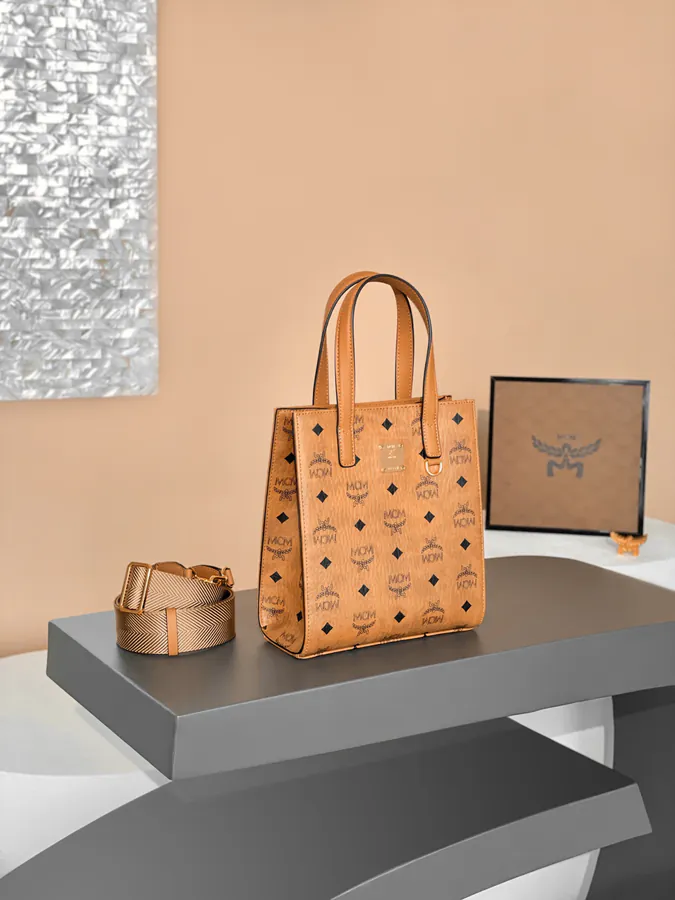 MCM Klassik Visetos Mini Handbag