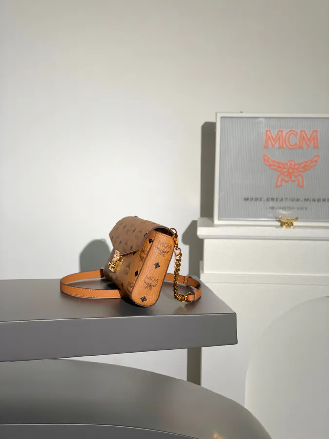 MCM Tracy Visetos Crossbody Bag