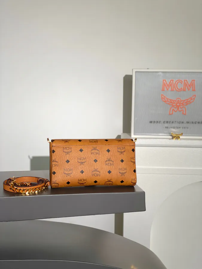 MCM Tracy Visetos Crossbody Bag