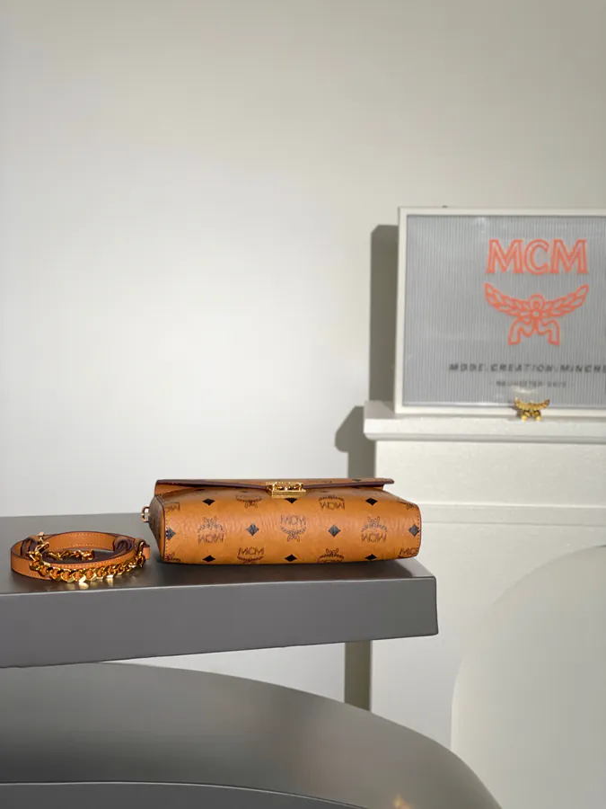 MCM Tracy Visetos Crossbody Bag