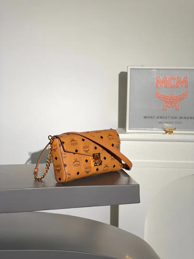 MCM Tracy Visetos Crossbody Bag