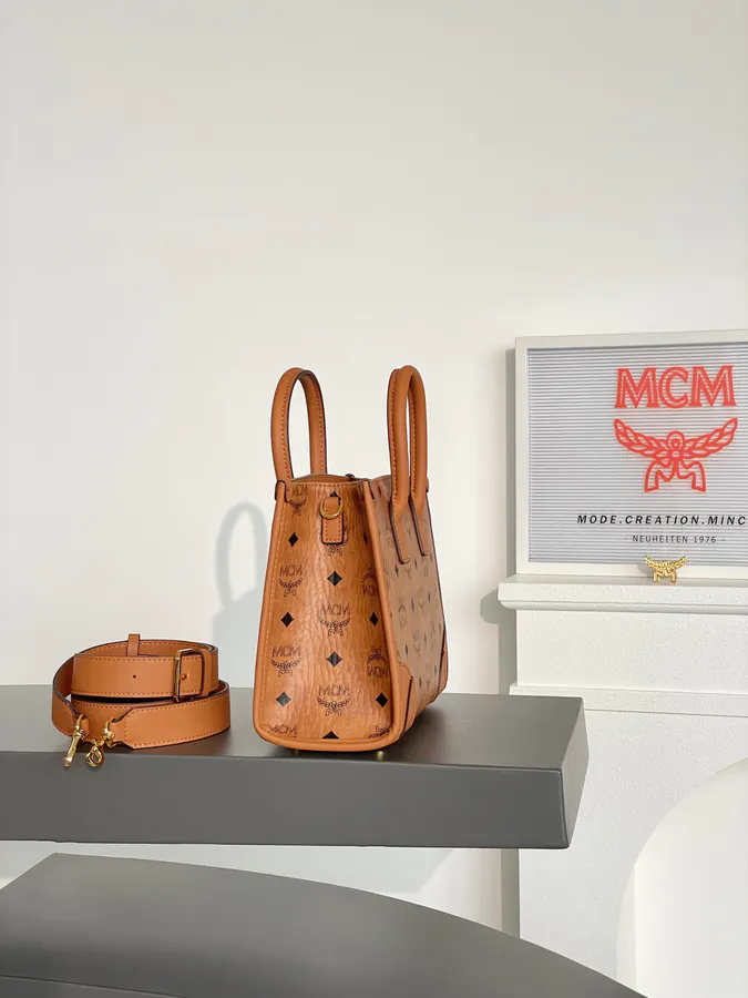 MCM München Visetos Handbag Mini Tote