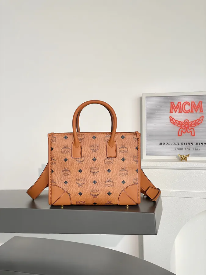 MCM München Visetos Handbag Mini Tote