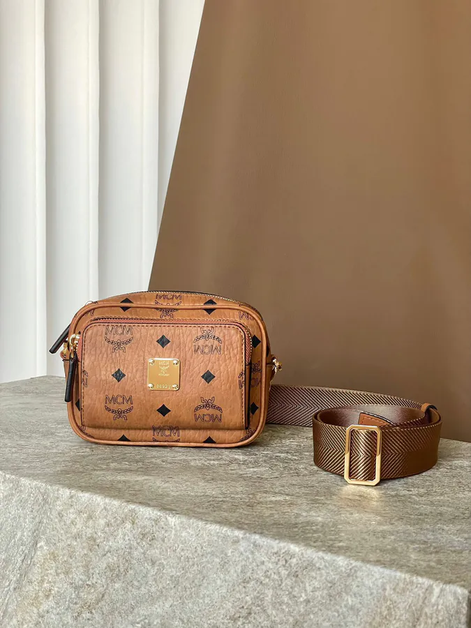 X Mini Shoulder Strap Camera Crossbody Bag by MCM