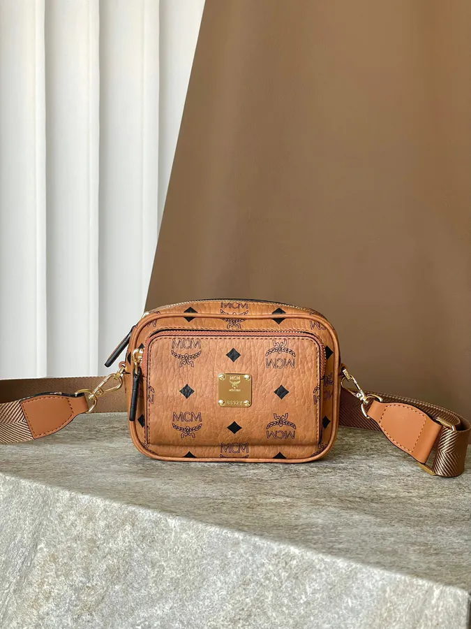 X Mini Shoulder Strap Camera Crossbody Bag by MCM