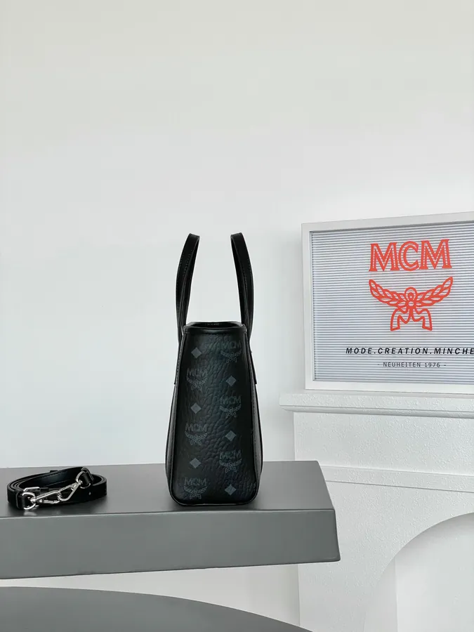 MCM Arent Visetos Mini Classic Black Bucket Bag
