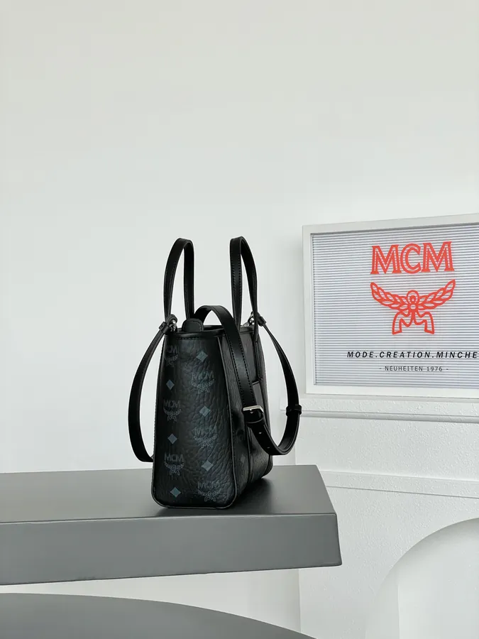 MCM Arent Visetos Mini Classic Black Bucket Bag