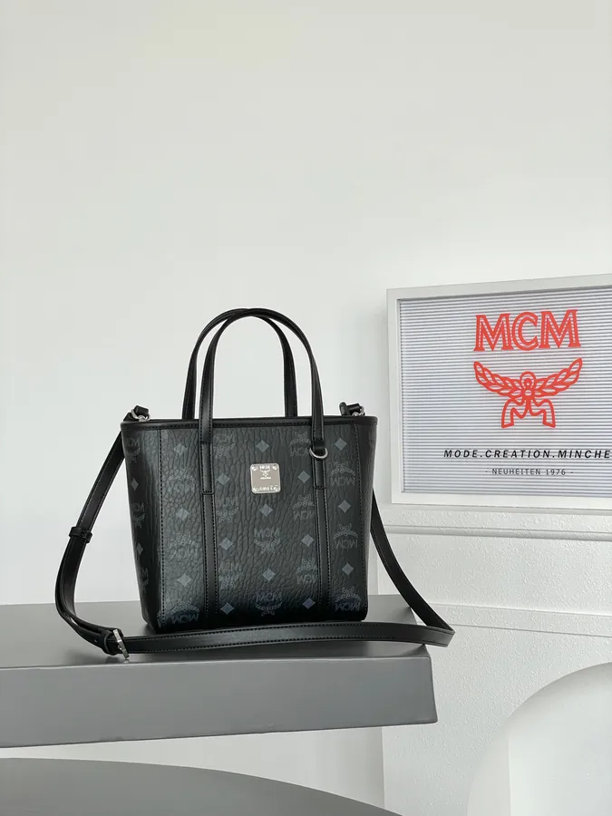 MCM Arent Visetos Mini Classic Black Bucket Bag