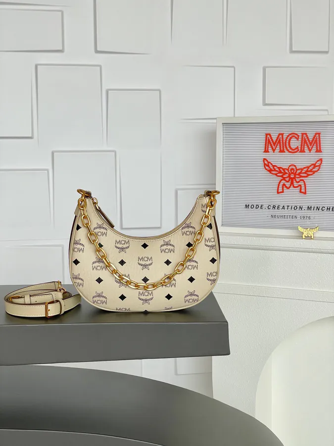 MCM Areen Hobo New Mini Moon Bag