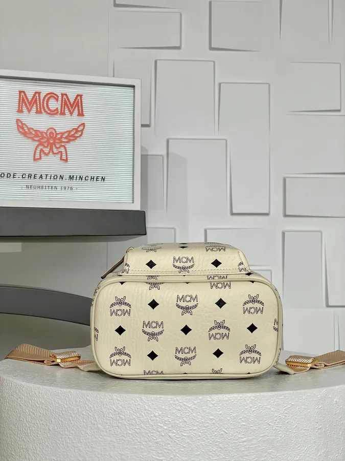 New Beige Mini P470 Studded Crossbody Bag