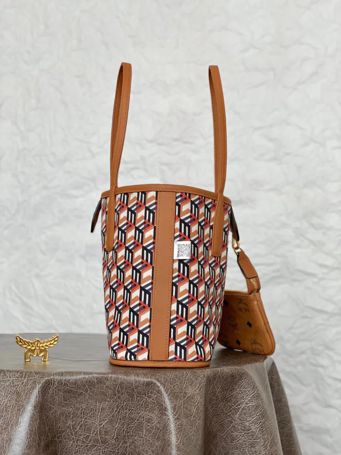 MCM Liz Visetos Mini Double Sided Tote Bag